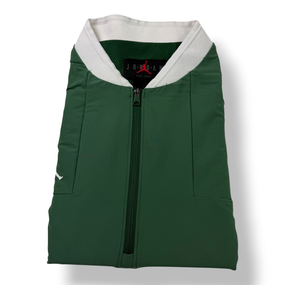 Jordan Mens Lumen Christi Titans Short Sleeve Windbreaker 1/4 Zip‎ Green Large